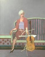 Woman With Guitar by Robert Baxter