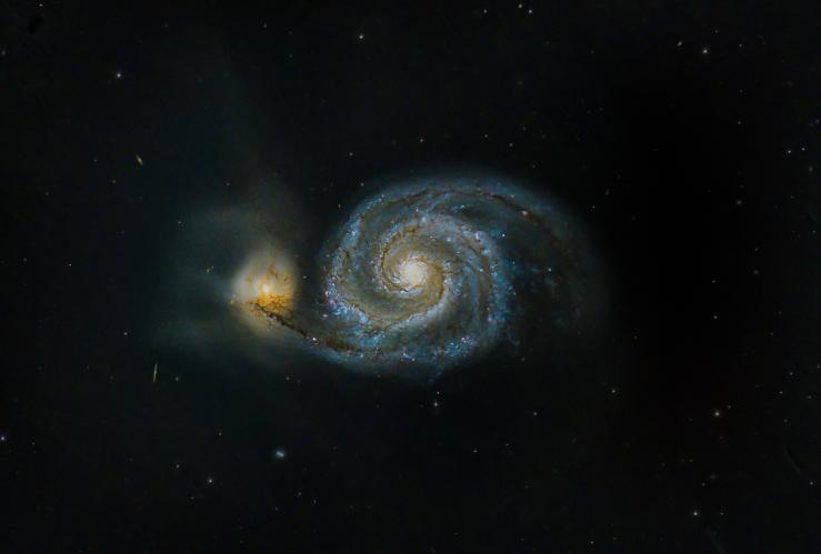 When Worlds Collide - The Whirlpool Galaxy, in Urska Major by Helene Farrar