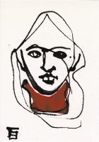 Potrait In Red by Lulian Budea
