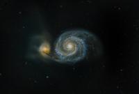 When Worlds Collide -  The Whirlpool Galaxy by Steven Labkoff