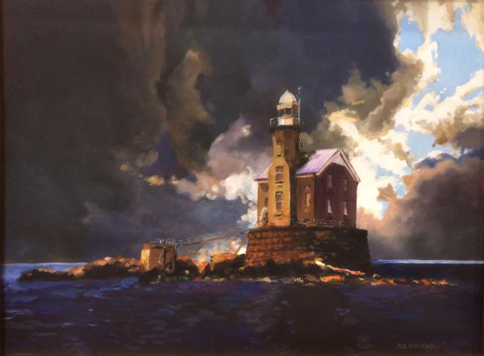 Stratford Shoal Lighthouse by Rinaldo Skalamera