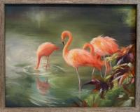Flamingos by Maya Santangelo