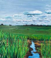 Cloudy Day In The Salt Marsh by Caroline Duggan